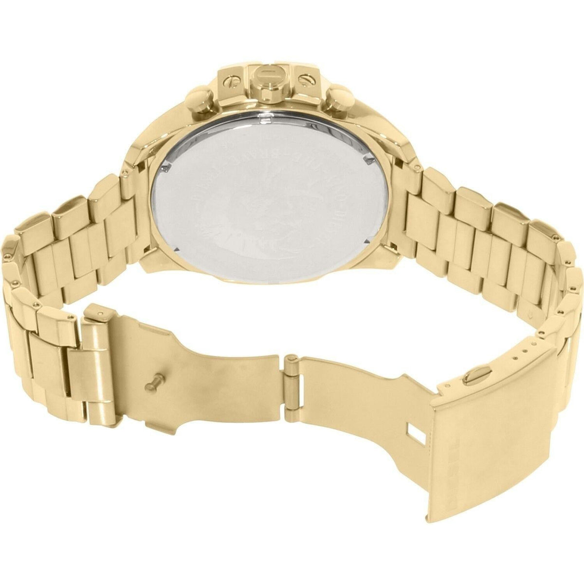  Shop Authentic Diesel Mega Chief Gold Dial Gold Steel Strap Watch For Men - DZ4360 - Luxxuri