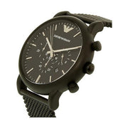  Shop Authentic Emporio Armani Sport Chronograph Black Dial Black Mesh Bracelet Watch For Men - AR1968 - Luxxuri