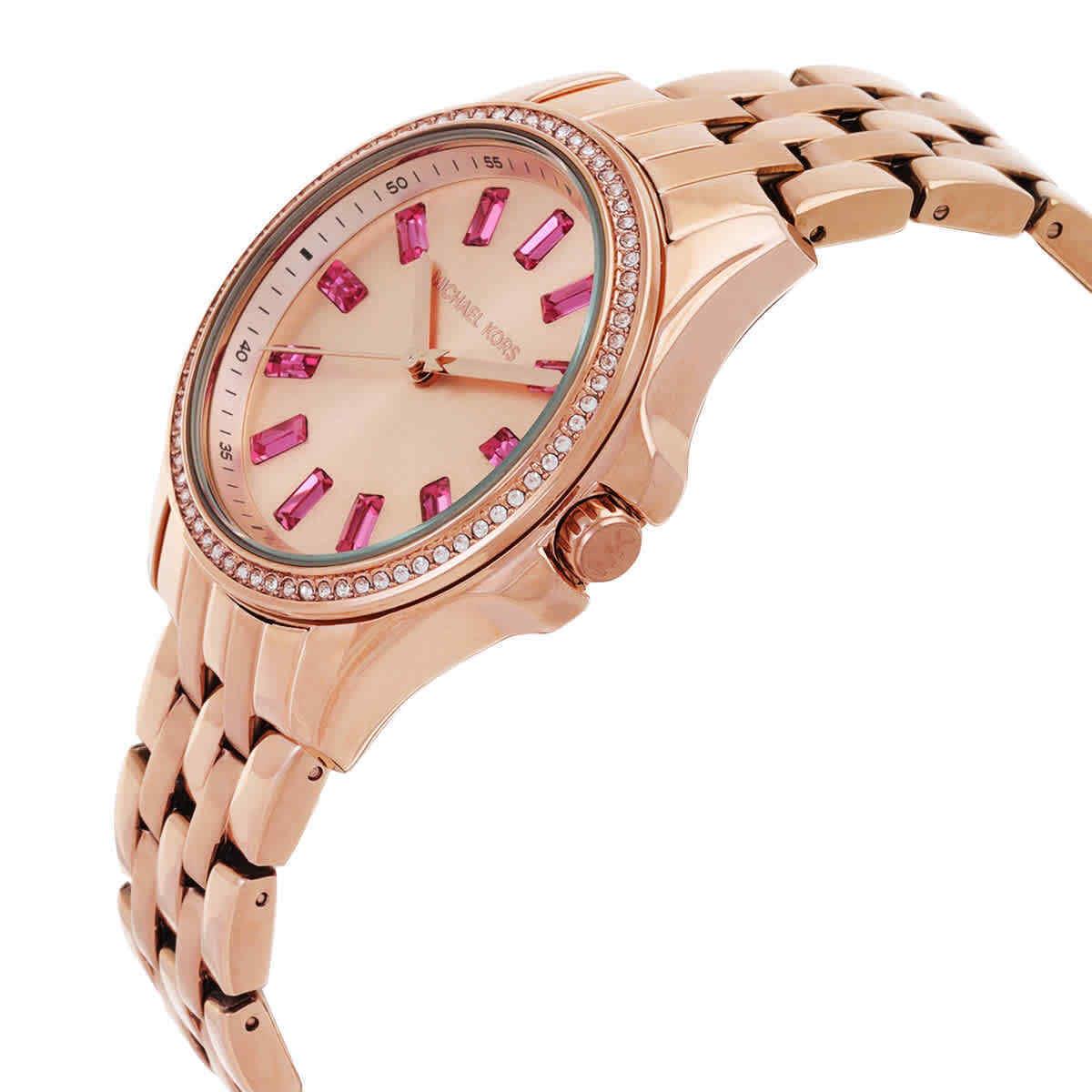 Shop Authentic Michael Kors Mini Pilot Quartz Gold Dial Gold Steel Strap Watch For Women - MK7367 - Luxxuri