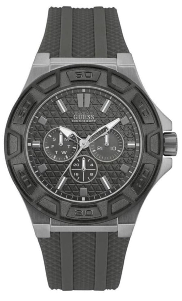  Shop Authentic Guess Force Grey Dial Grey Rubber Strap Watch For Men - W0674G8 - Luxxuri
