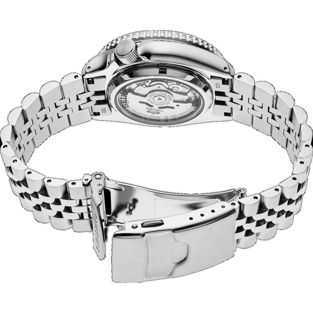  Shop Authentic Seiko 5 Sports GMT Automatic Orange Dial Silver Steel Strap Watch For Men - SSK005K1 - Luxxuri