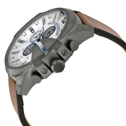  Shop Authentic Diesel Mega Chief White Dial Brown Leather Strap Watch For Men - DZ4280 - Luxxuri