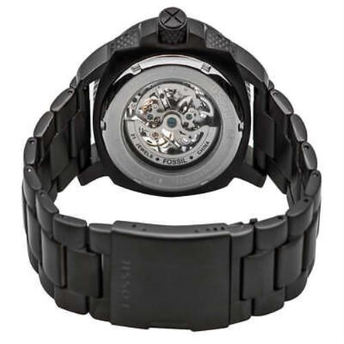  Shop Authentic Fossil Modern Machine Automatic Silver Dial Black Steel Strap Watch for Men - ME3080 - Luxxuri