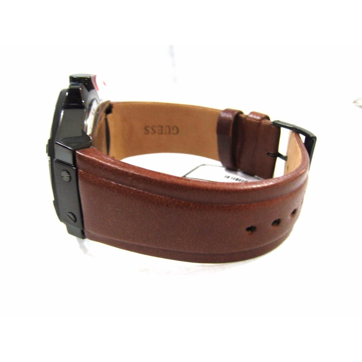  Shop Authentic Guess Rigor Analog Black Dial Brown Leather Strap Watch For Men - W0040G8 - Luxxuri