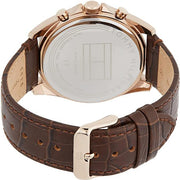  Shop Authentic Tommy Hilfiger Baker Chronograph Blue Dial Brown Leather Strap Watch For Men - 1710453 - Luxxuri