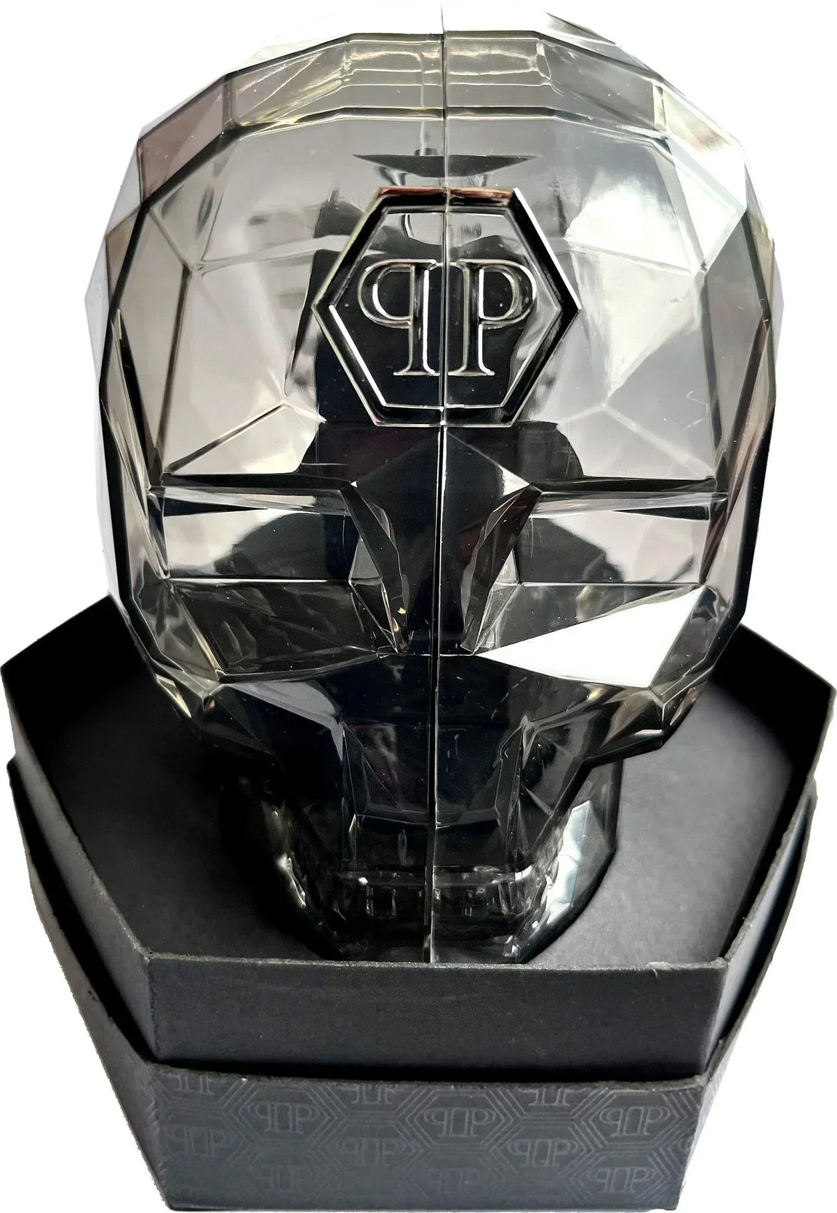 Philipp Plein Hexagon Phantom Black Dial Black Silicone Strap Watch For Men- PWPUA0124