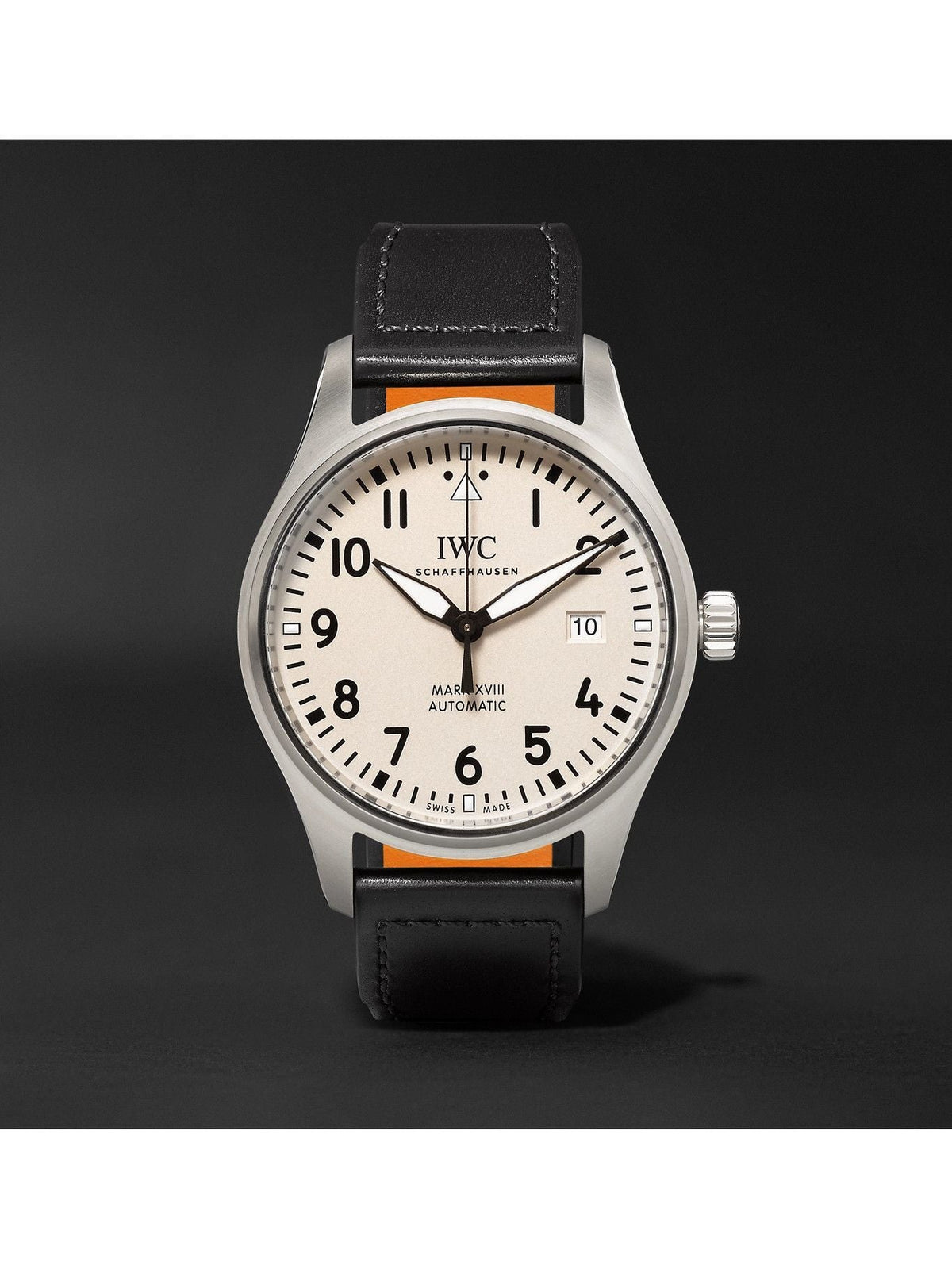  Shop Authentic IWC Pilot's Watch Mark XVIII White Dial Black Leather Strap Watch for Men - IW327002 - Luxxuri