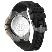Philipp Plein Octagon Black Dial Black Silicone Strap Watch for Men - PWTBA0323