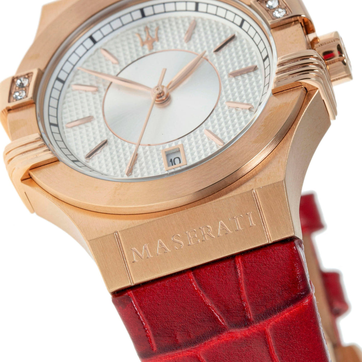  Shop Authentic Maserati Potenza Silver Dial Red Leather Strap Watch For Women - R8851108501 - Luxxuri