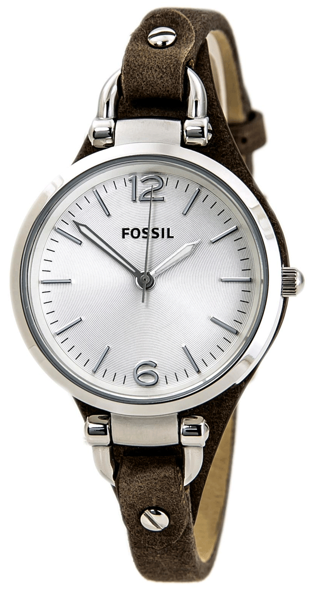  Shop Authentic Fossil Georgia White Dial Brown Leather Strap Watch for Women - ES3060 - Luxxuri