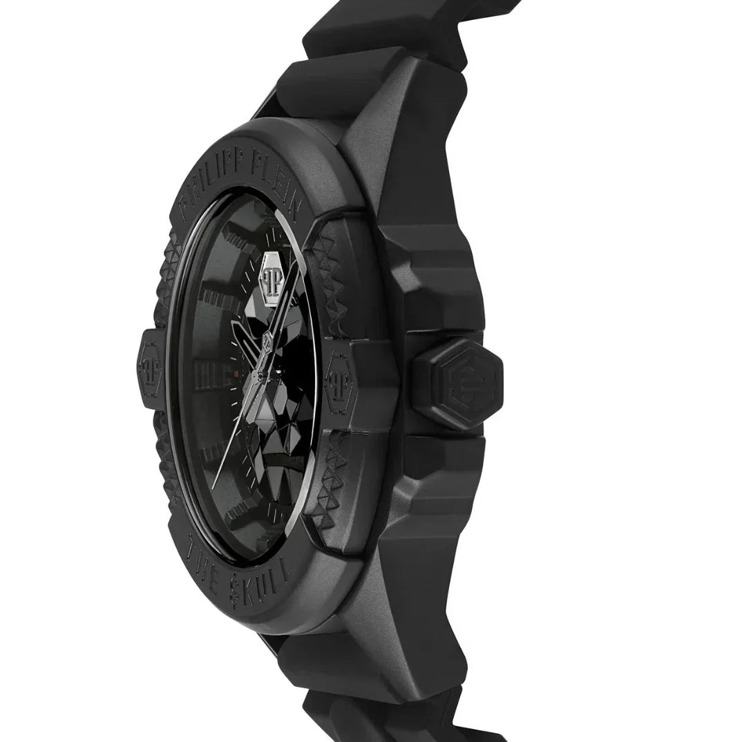 Philipp Plein The Skull Black Dial Black Silicone Strap Watch for Men - PWAAA0721