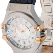  Shop Authentic Maserati Potenza Diamonds Silver Dial Blue Leather Strap Watch For Women - R8851108502 - Luxxuri