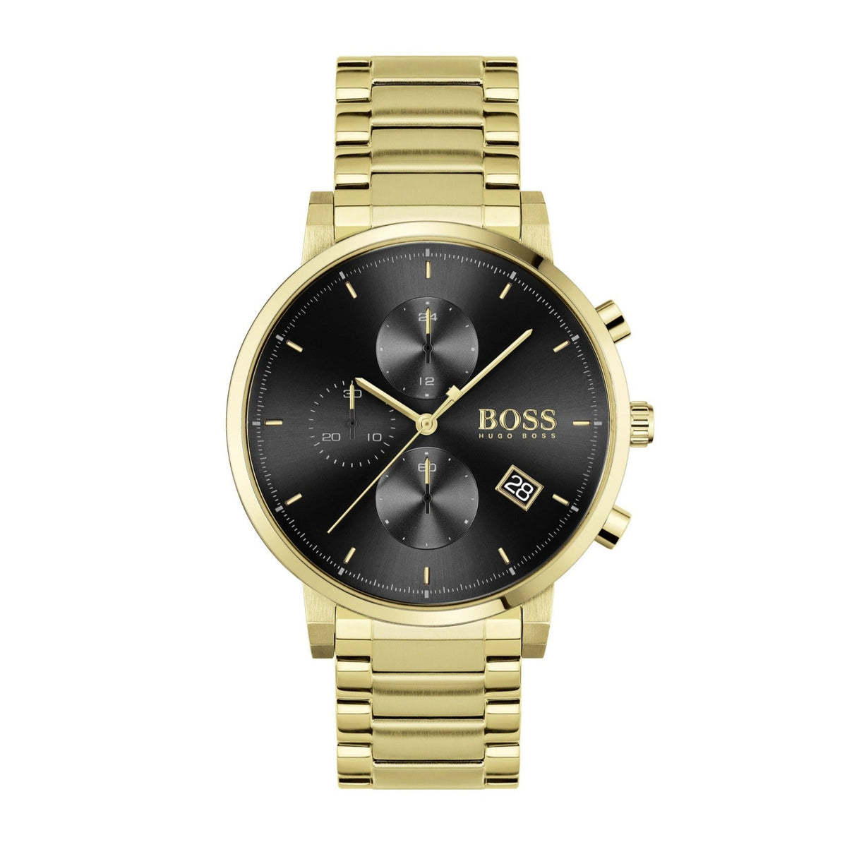  Shop Authentic Hugo Boss Integrity Chronograph Grey Dial Gold Steel Strap Watch for Men - 1513781 - Luxxuri
