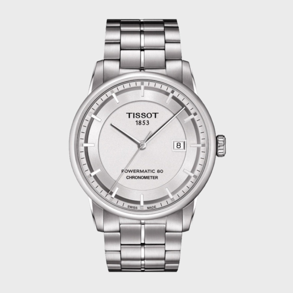 Shop Authentic Tissot Luxury Powermatic 80 Silver Dial Silver Steel Strap Watch For Men - T086.408.11.031.00 - Luxxuri