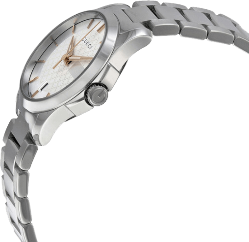  Shop Authentic Gucci G Timeless Silver Dial Silver Steel Strap Watch For Women - YA126523 - Luxxuri