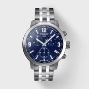  Shop Authentic Tissot PRC 200 Chronograph Blue Dial Silver Steel Strap Watch For Men - T055.417.11.047.00 - Luxxuri