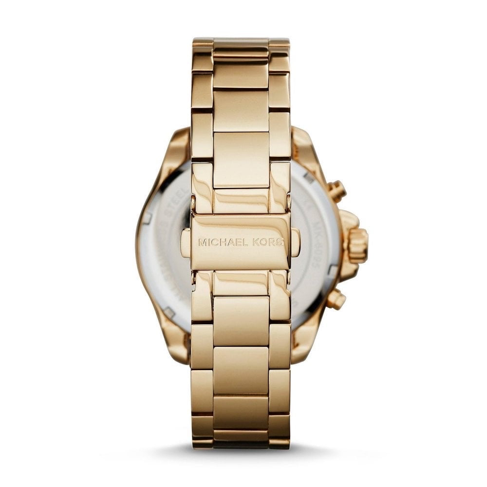  Shop Authentic Michael Kors Wren Chronograph Crystal Pave Gold Dial Gold Steel Strap Watch for Women - MK6095 - Luxxuri