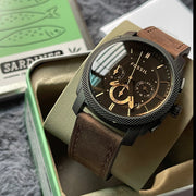  Shop Authentic Fossil Machine Flight Chronograph Brown Dial Brown Leather Strap Watch for Men - FS4656 - Luxxuri