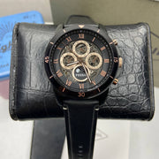  Shop Authentic Fossil Grant Sport Automatic Skeleton Black Dial Black Leather Strap Watch for Men - ME3138 - Luxxuri