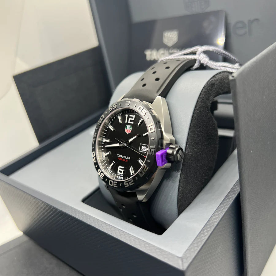  Shop Authentic Tag Heuer Formula 1 Quartz Blue Dial Black Rubber Strap Watch for Men - WAZ1118.FT8023 - Luxxuri