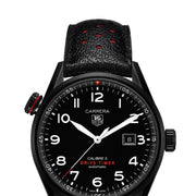  Shop Authentic Tag Heuer Carrera Calibre 5 Drive Timer Black Dial Black Leather Strap Watch for Men - WAR2A80.FC6337 - Luxxuri