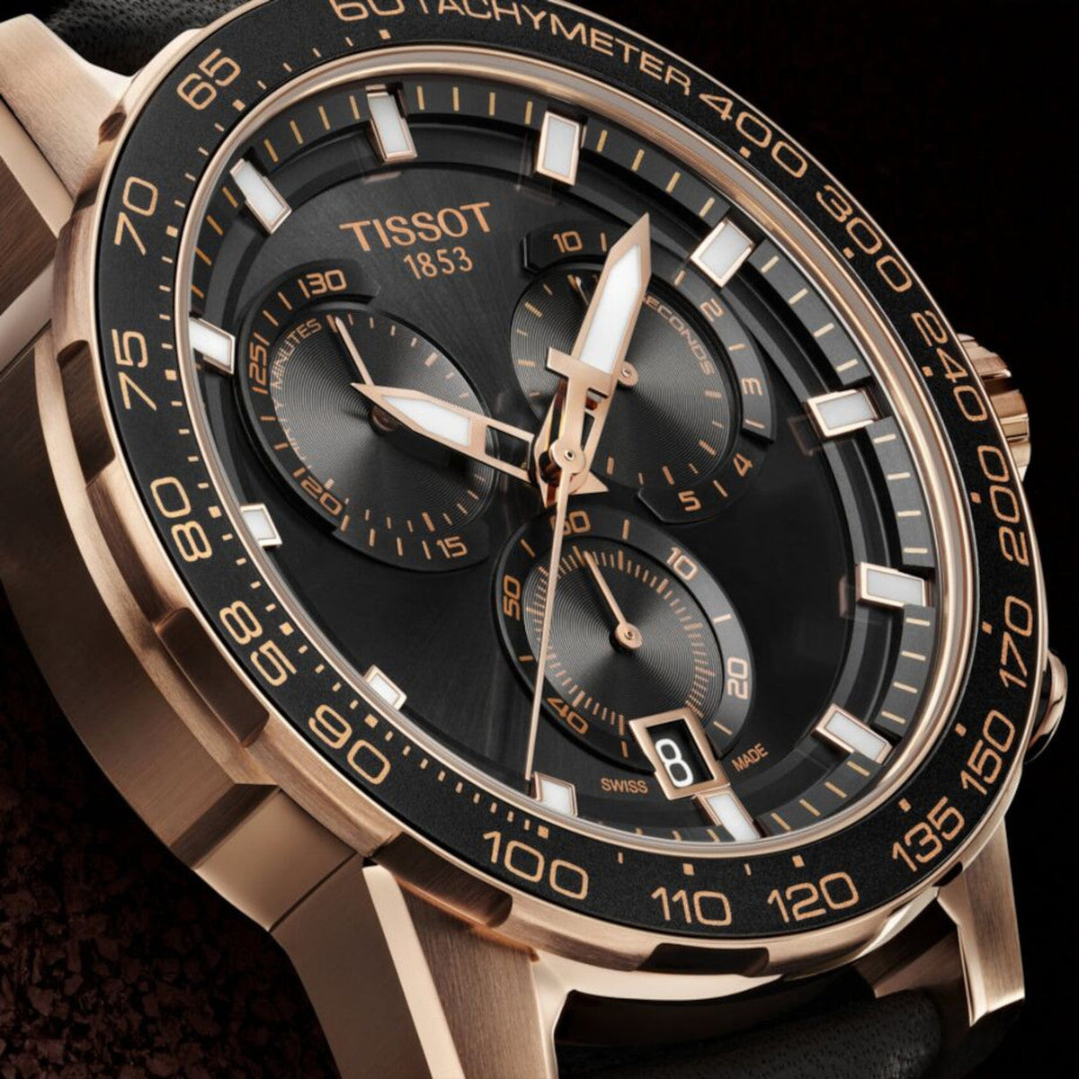  Shop Authentic Tissot Supersport Chrono Black Dial Black Leather Strap Watch for Men - T125.617.36.051.00 - Luxxuri