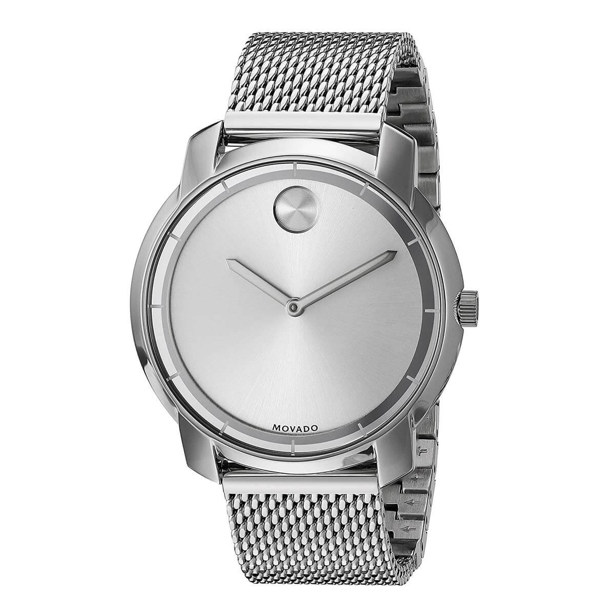  Shop Authentic Movado Bold Silver Dial Silver Mesh Bracelet Watch For Women - 3600241 - Luxxuri