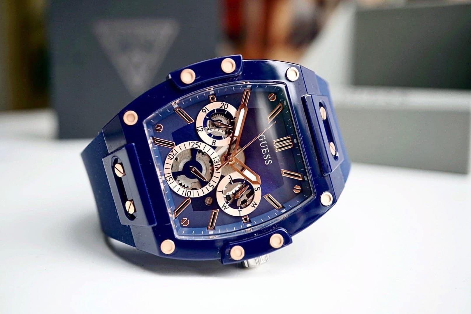  Shop Authentic Guess Phoenix Multifunction Blue Dial Blue Rubber Strap Watch for Men - GW0203G7 - Luxxuri
