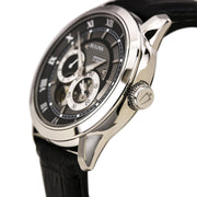  Shop Authentic Bulova BVA Classic Automatic Silver Dial Black Leather Strap Watch for Men - 96A135 - Luxxuri