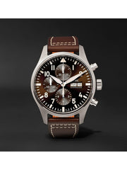  Shop Authentic IWC Pilot's Watch Chronograph Edition Brown Dial Brown Leather Strap Watch for Men - IW377713 - Luxxuri