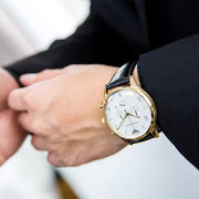 Shop Authentic Emporio Armani Classic Chronograph White Dial Black Leather Strap Watch For Men - AR1892 - Luxxuri