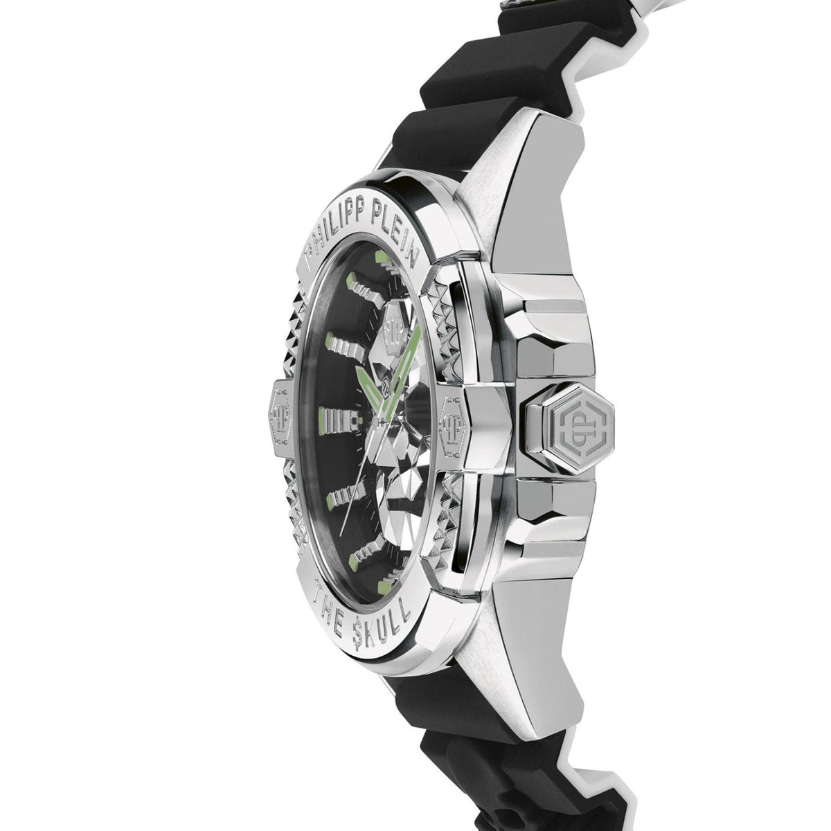 Philipp Plein The Skull Black Dial Black Silicone Strap Watch for Men - PWAAA0121