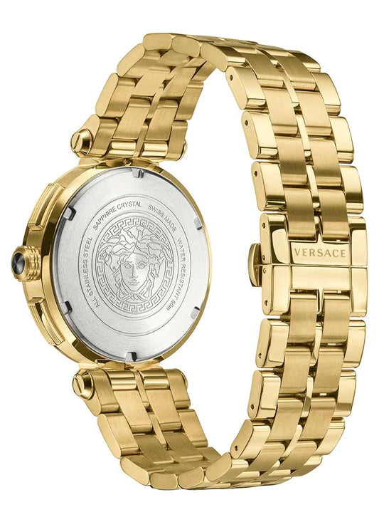  Shop Authentic Versace Aion Chronograph Black Dial Gold Steel Strap Watch For Men - VE1D01721 - Luxxuri