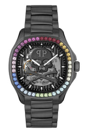 Philipp Plein High-Conic Automatic Black Dial Black Stainless Steel Strap Watch For Men - PWRAA0823