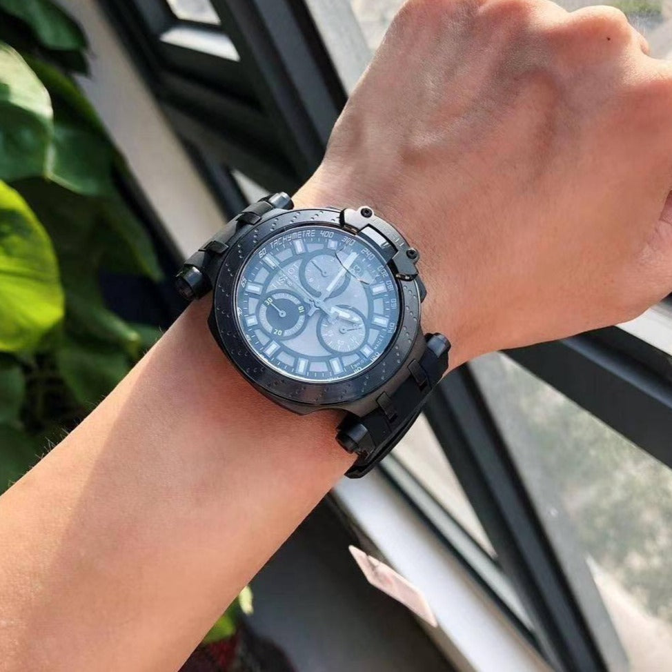  Shop Authentic Tissot T Race Chronograph Anthracite Black Dial Black Silicone Strap Watch For Men - T115.417.37.061.03 - Luxxuri