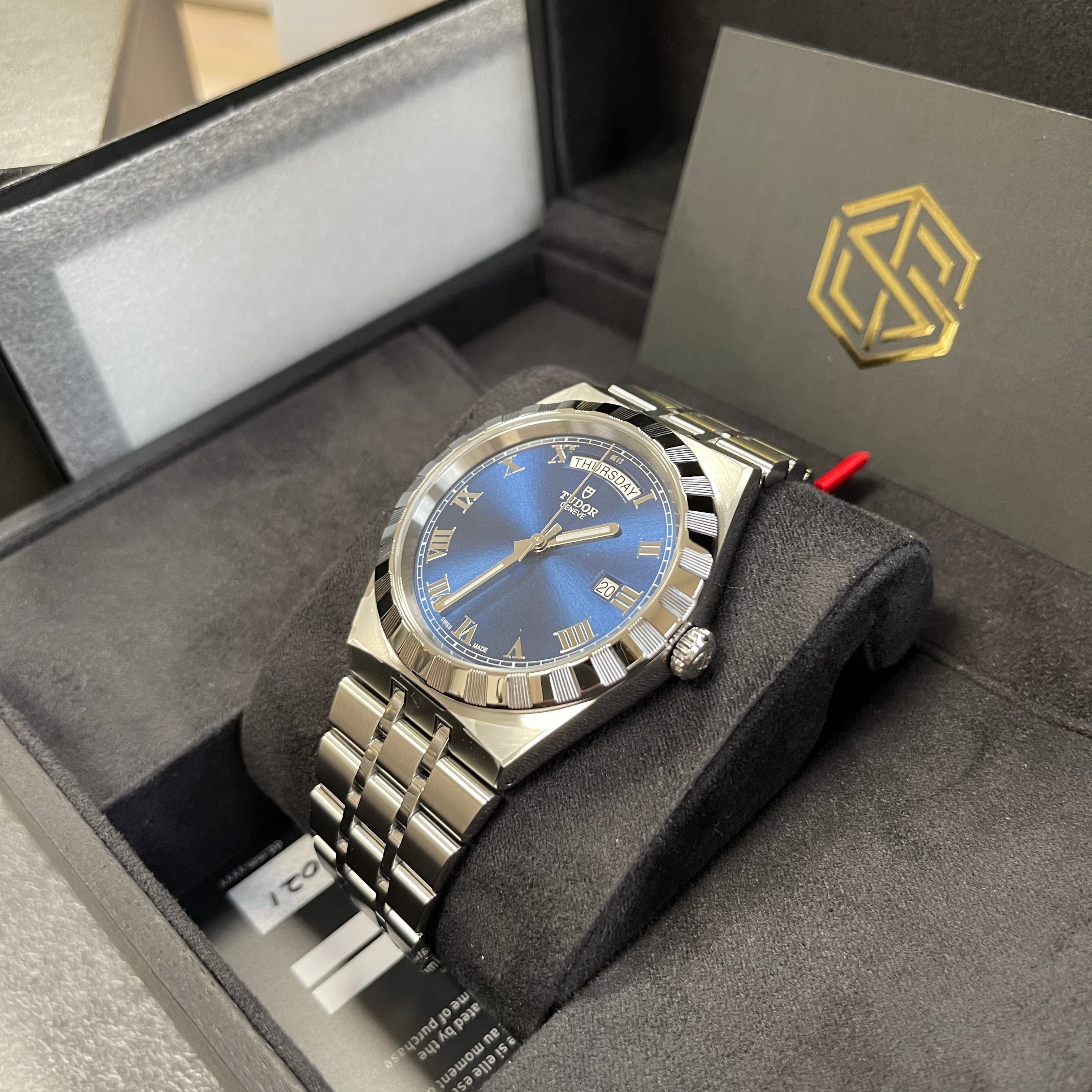  Shop Authentic Tudor Royal Automatic Blue Dial Silver Steel Strap Watch for Men - M28600-0005 - Luxxuri