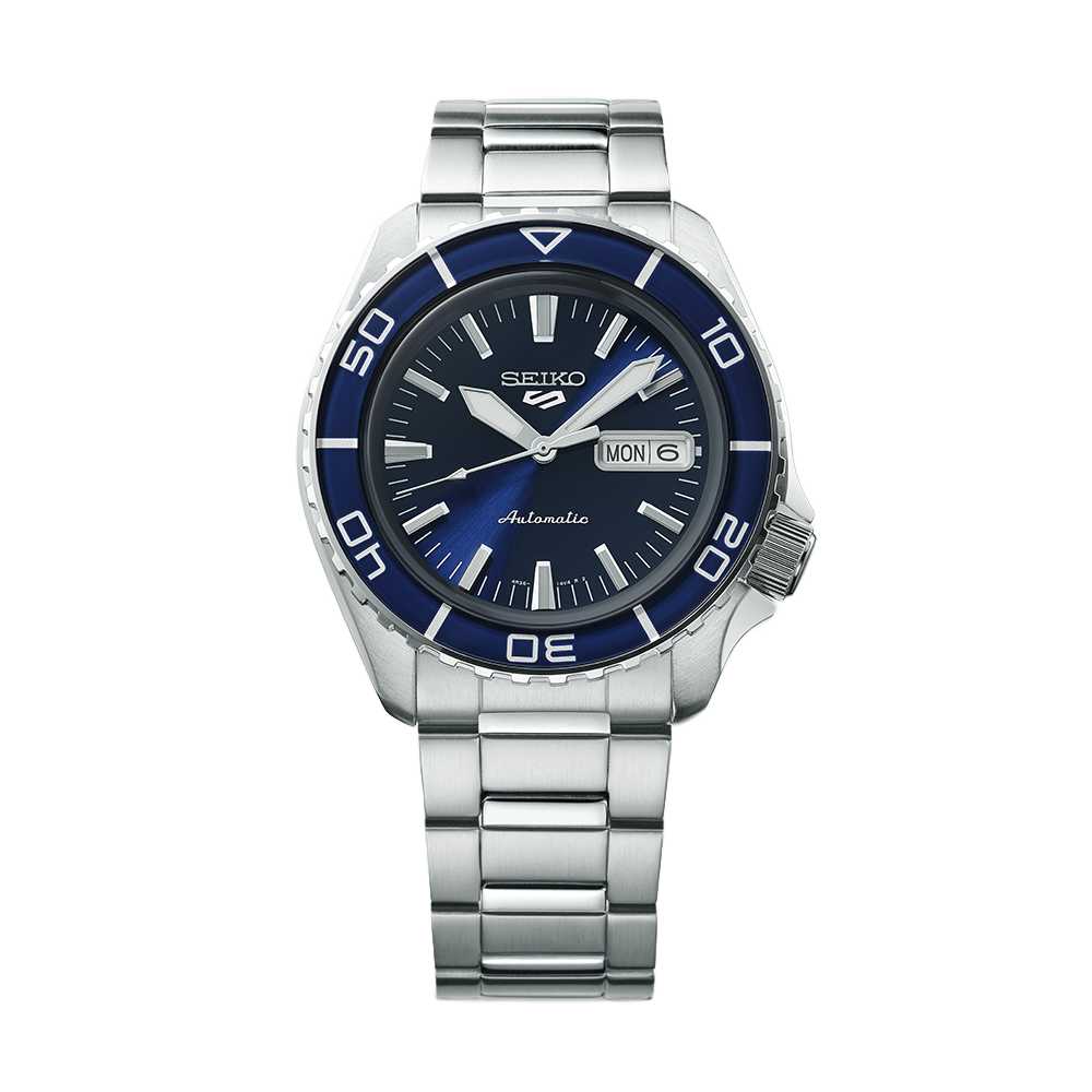  Shop Authentic Seiko 5 Sports Automatic Blue Dial Silver Steel Strap Watch for Men - SRPK97K1 - Luxxuri