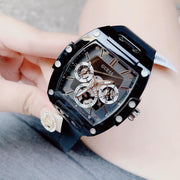  Shop Authentic Guess Phoenix Multifunction Black Dial Black Rubber Strap Watch for Men - GW0203G3 - Luxxuri