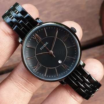  Shop Authentic Fossil Jacqueline Black Dial Black Mesh Bracelet Watch for Women - ES3614 - Luxxuri