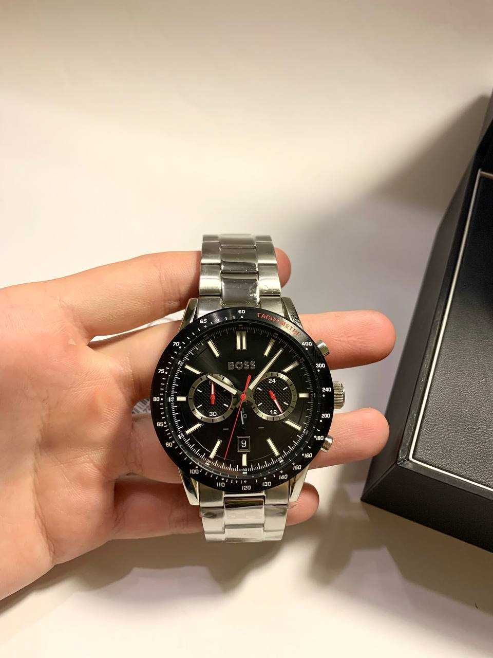  Shop Authentic Hugo Boss Allure Chronograph Black Dial Silver Steel Strap Watch for Men - 1513922 - Luxxuri