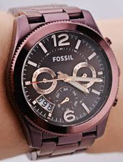  Shop Authentic Fossil Perfect Boyfriend Multifunction Maroon Dial Maroon Steel Strap Watch for Women - ES4110 - Luxxuri