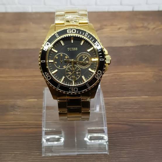  Shop Authentic Guess BFF Multifunction Black Dial Gold Steel Strap Watch for Women - W0231L3 - Luxxuri