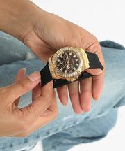  Shop Authentic Guess Venus Diamonds Black Dial Black Rubber Strap Watch for Women - GW0118L1 - Luxxuri