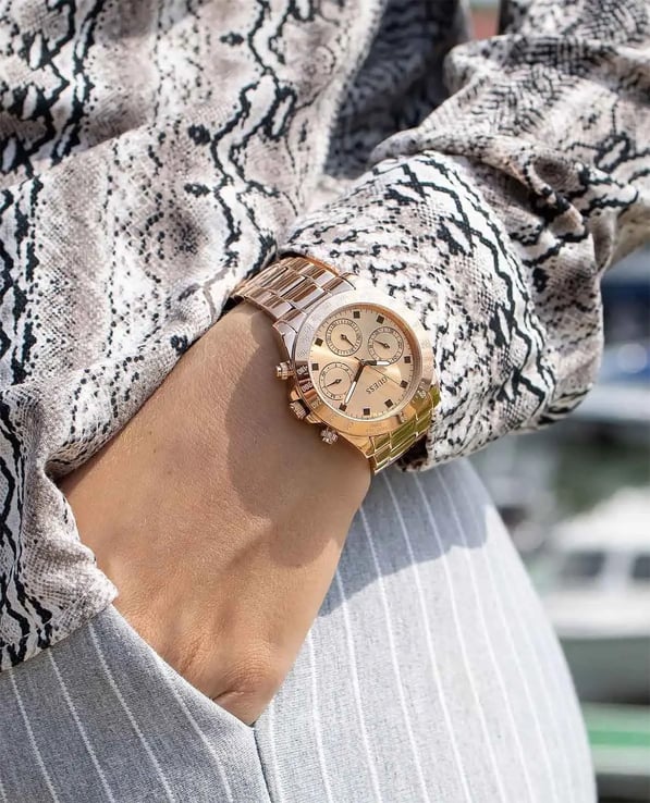 Shop Authentic Guess Eclipse Rose Gold Dial Rose Gold Steel Strap Watch for Women - GW0314L3 - Luxxuri