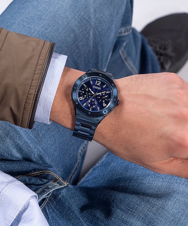  Shop Authentic Guess Scope Multifunction Blue Dial Blue Steel Strap Watch for Men - GW0454G4 - Luxxuri