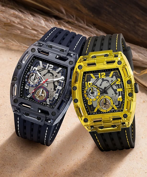  Shop Authentic Guess Phoenix Chronograph Black Dial Black Rubber Strap Watch for Men - GW0499G1 - Luxxuri