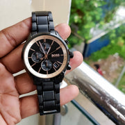  Shop Authentic Hugo Boss Grand Prix Black Dial Black Steel Strap Watch for Men - 1513578 - Luxxuri