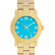  Shop Authentic Marc Jacobs Amy Blue Dial Gold Steel Strap Watch for Women - MBM3220 - Luxxuri