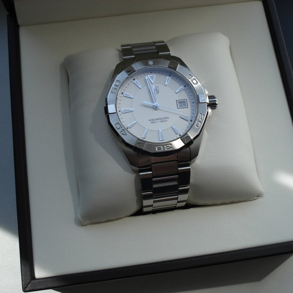 Shop Authentic Tag Heuer Aquaracer White Dial Watch for Men - WAY1111.BA0928 - Luxxuri