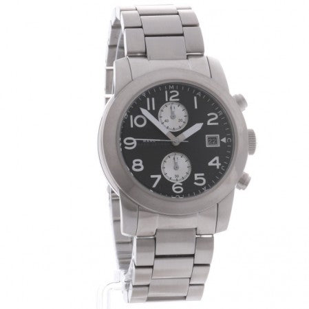  Shop Authentic Marc Jacobs Larry Chronograph Black Dial Silver Steel Strap Watch for Men - MBM5050 - Luxxuri